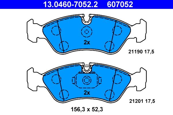 Klocki hamulcowe ATE 13.0460-7052.2