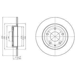 Tarcza hamulcowa DELPHI BG4534C