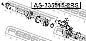 Łożysko podpory wału FEBEST AS-335515-2RS