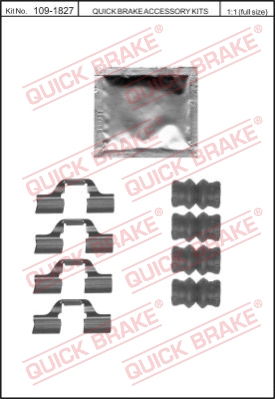 Zestaw akcesoriów montażowych  klocków hamulcowych QUICK BRAKE 109-1827