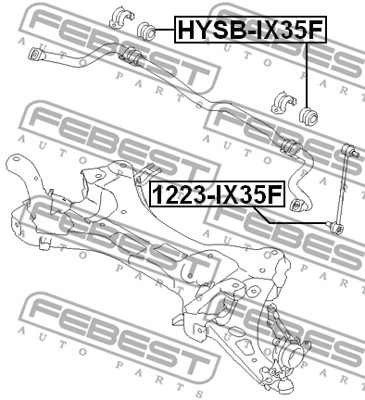 Guma stabilizatora FEBEST HYSB-IX35F