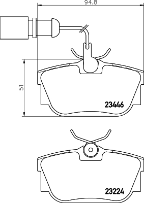 Klocki hamulcowe HELLA 8DB 355 018-571