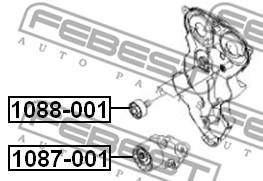 Rolka napinacza paska osprzętu FEBEST 1087-001