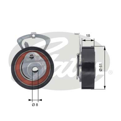 Rolka napinacza paska rozrządu GATES T43078