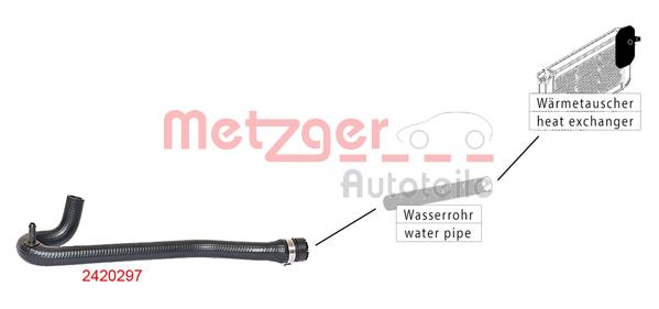 Przewód układu chłodzenia METZGER 2420297