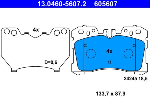 Klocki hamulcowe ATE 13.0460-5607.2
