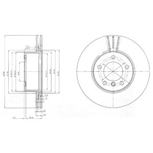 Tarcza hamulcowa DELPHI BG3998C