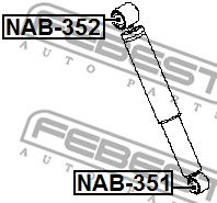 Tuleja montażowa amortyzatora FEBEST NAB-351