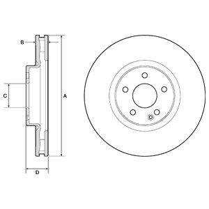 Tarcza hamulcowa DELPHI BG9174C