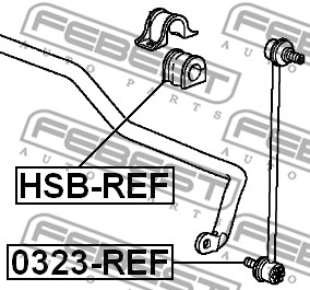 Guma stabilizatora FEBEST HSB-REF