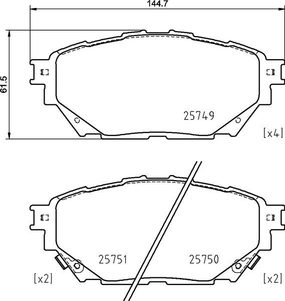 Klocki hamulcowe BREMBO P 54 065