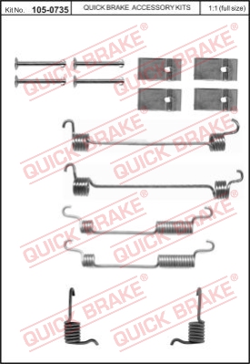 Zestaw dodatków do szczęk hamulcowych QUICK BRAKE 105-0735
