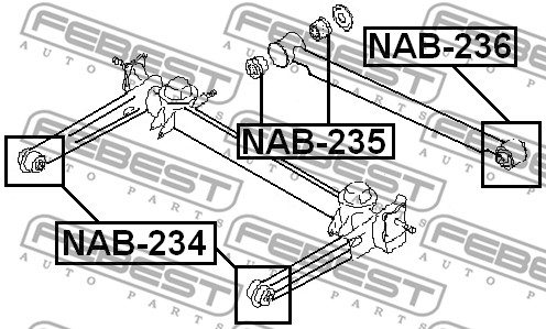 Tuleja wahacza FEBEST NAB-236