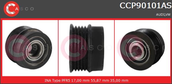 Koło pasowe alternatora CASCO CCP90101AS