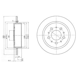 Tarcza hamulcowa DELPHI BG2718