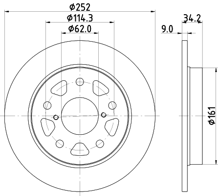 Tarcza hamulcowa HELLA 8DD 355 132-191