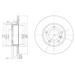 Tarcza hamulcowa DELPHI BG2622