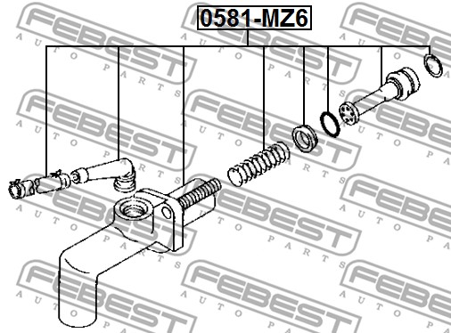 Pompa sprzęgła FEBEST 0581-MZ6