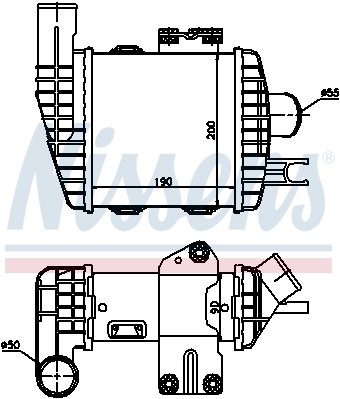 Chłodnica powietrza intercooler NISSENS 96661