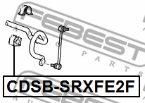 Guma stabilizatora FEBEST CDSB-SRXFE2F