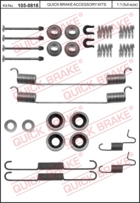 Zestaw dodatków do szczęk hamulcowych QUICK BRAKE 105-0818