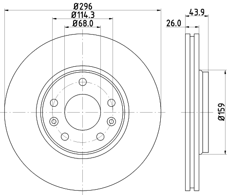 Tarcza hamulcowa HELLA 8DD 355 116-161