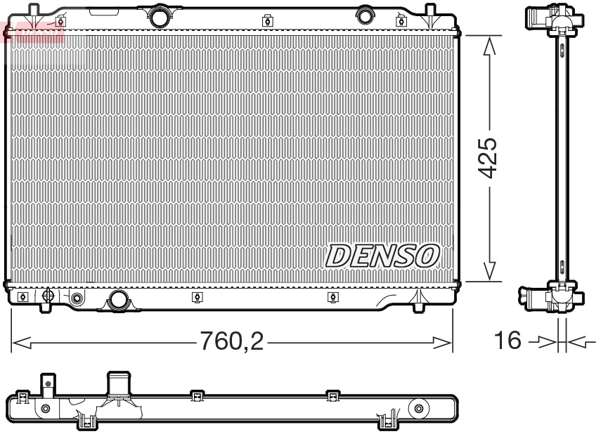 Chłodnica, układ chłodzenia silnika DENSO DRM40107