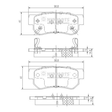 Klocki hamulcowe NIPPARTS J3610509