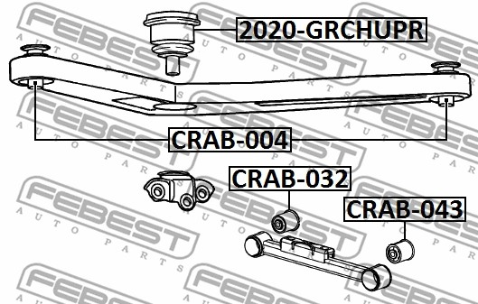 Tuleja wahacza FEBEST CRAB-043