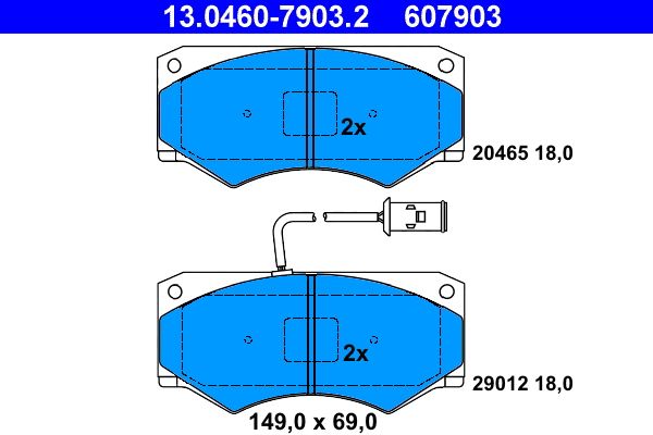 Klocki hamulcowe ATE 13.0460-7903.2