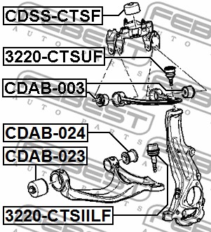 Tuleja wahacza FEBEST CDAB-024