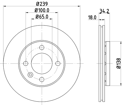 Tarcza hamulcowa HELLA 8DD 355 104-211