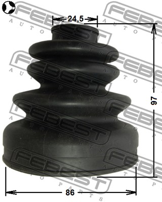 Osłona przegubu FEBEST 0215-S14T