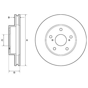 Tarcza hamulcowa DELPHI BG4758C