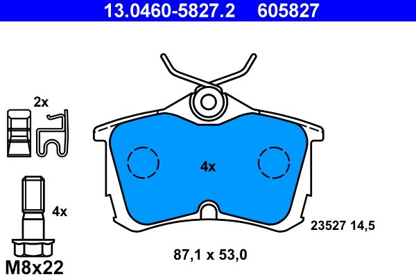 Klocki hamulcowe ATE 13.0460-5827.2