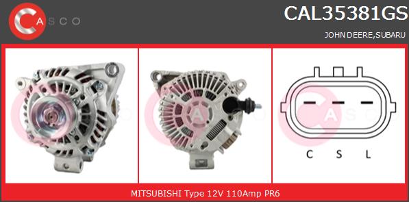 Alternator CASCO CAL35381GS