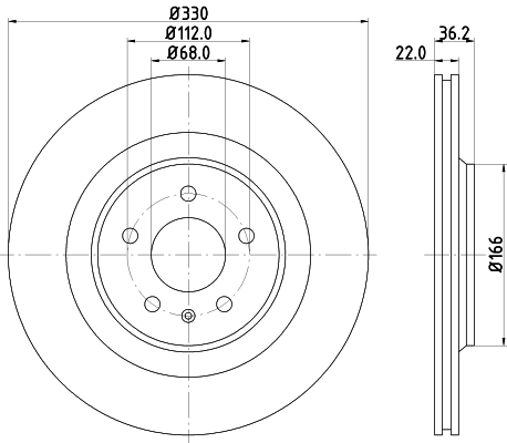Tarcza hamulcowa HELLA PAGID 8DD 355 128-741