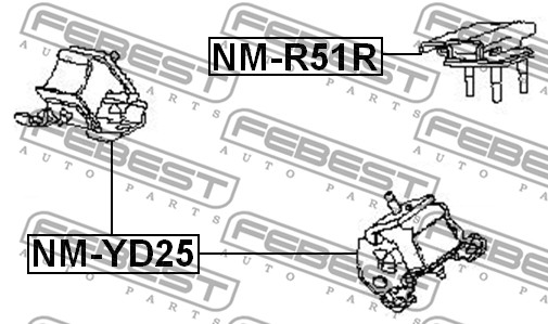 Poduszka silnika FEBEST NM-R51R