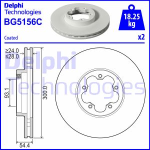 Tarcza hamulcowa DELPHI BG5156C