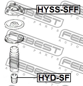 Poduszka amortyzatora FEBEST HYSS-SFF