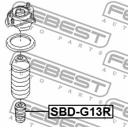 Dystans gumowy FEBEST SBD-G13R