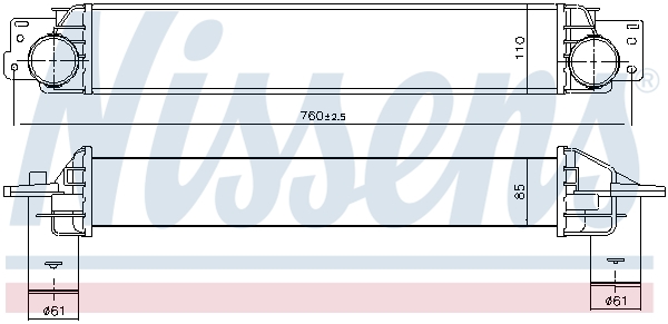 Chłodnica powietrza intercooler NISSENS 96411