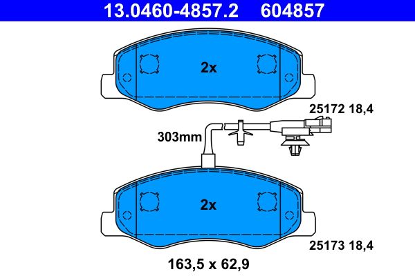 Klocki hamulcowe ATE 13.0460-4857.2