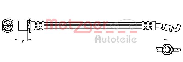 Przewód hamulcowy elastyczny METZGER 4110057