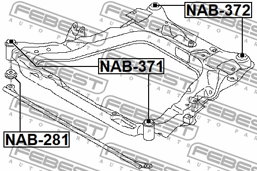 Łożyskowanie  korpusu osi FEBEST NAB-372