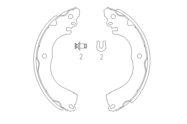 Zestaw szczęk hamulcowych KAVO PARTS KBS-7416
