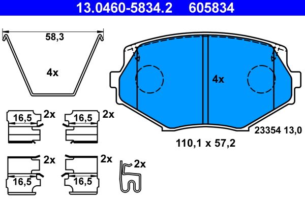 Klocki hamulcowe ATE 13.0460-5834.2