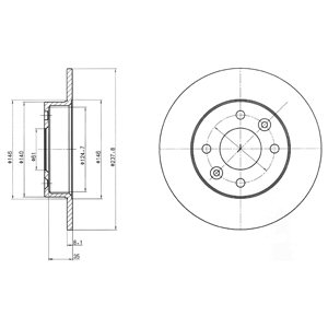 Tarcza hamulcowa DELPHI BG2258