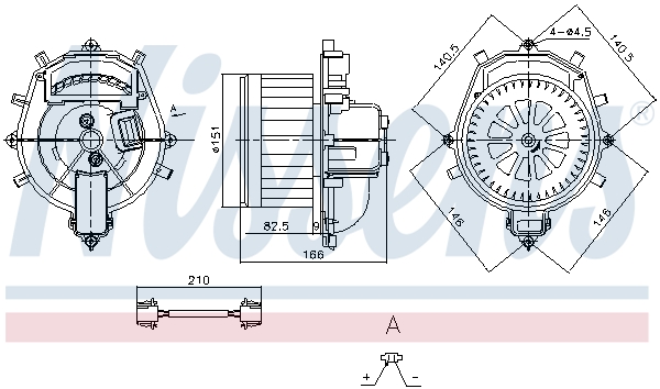 Wentylator wnętrza NISSENS 87287