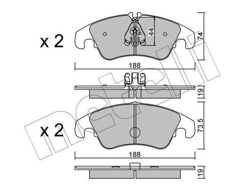 Klocki hamulcowe METELLI 22-0775-0